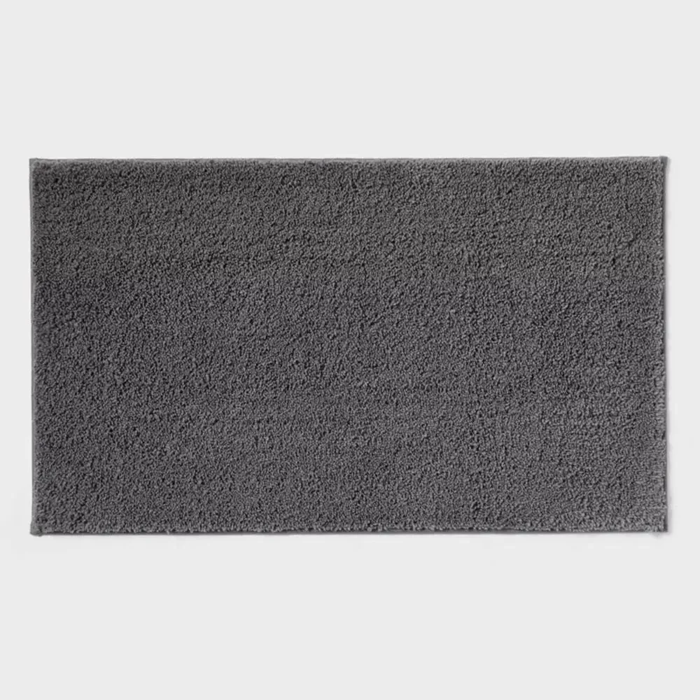 Threshold Performance Bath Rug 20x34 Gray 100% Cotton Bathroom Mat NEW